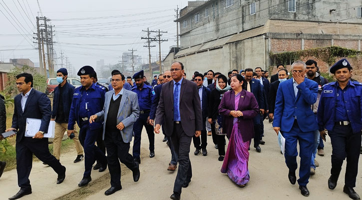 চামড়া শিল্পনগরী পরিদর্শনে প্রধানমন্ত্রীর মুখ্য সচিব