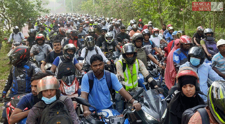 বঙ্গবন্ধু সেতুতে ৩৬ ঘণ্টায় ৮ হাজারের বেশি বাইক পারাপার