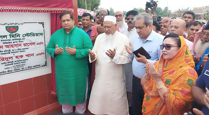 ইসলামপুরে শেখ রাসেল মিনি স্টেডিয়ামের ভিত্তিপ্রস্তর স্থাপন