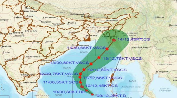 শনিবার হারিকেনের গতি পাবে মোখা, কমবে স্থলভাগে