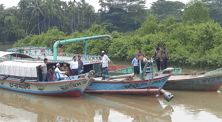 বিষখালীতে অবৈধভাবে বালু উত্তোলনের দায়ে ২ জনকে কারাদণ্ড