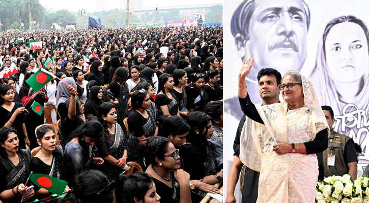 প্রধানমন্ত্রীর সামনে যে শপথ নিলেন ছাত্রলীগ নেতাকর্মীরা