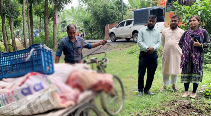 আগৈলঝাড়ায় অসুস্থ গরুর মাংস বিক্রি, দোকান সিলগালা