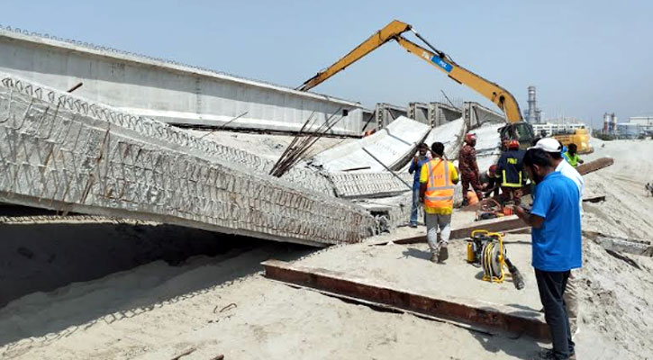 সিরাজগঞ্জে নির্মাণাধীন সেতুর গার্ডার ধসে শ্রমিক নিহত