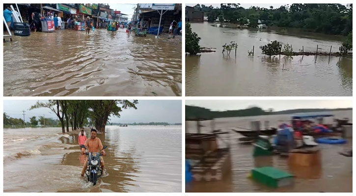 নদ-নদীর পানি বিপৎসীমার ওপরে, প্লাবিত সিলেটের নিম্নাঞ্চল