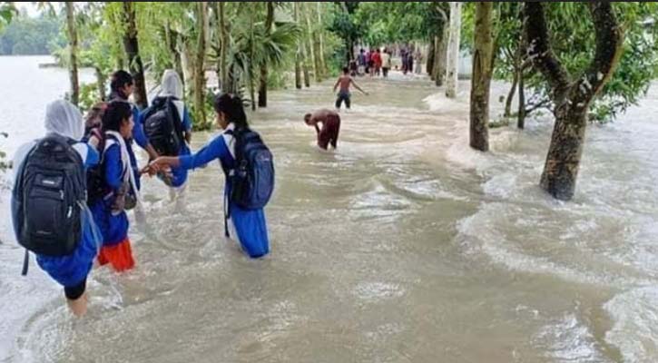 টানা বৃষ্টিতে নোয়াখালীর ২০ লাখ মানুষ পানিবন্দি, বন্যার আশঙ্কা