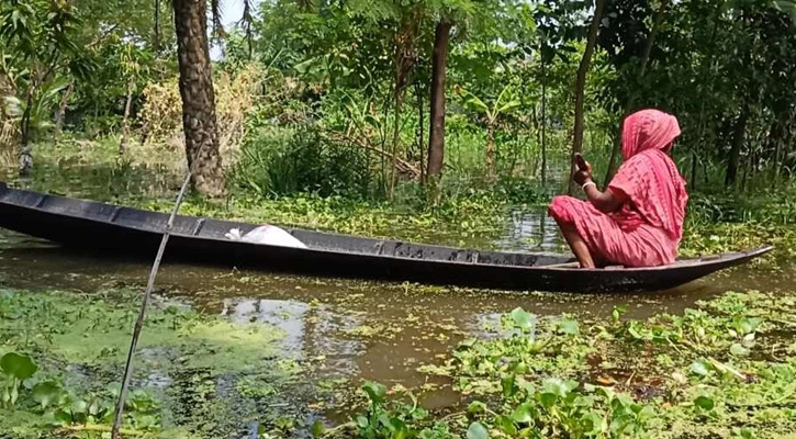 বিল ডাকাতিয়ায় জলাবদ্ধতা, দুর্ভোগে দিশেহারা স্থানীয়রা