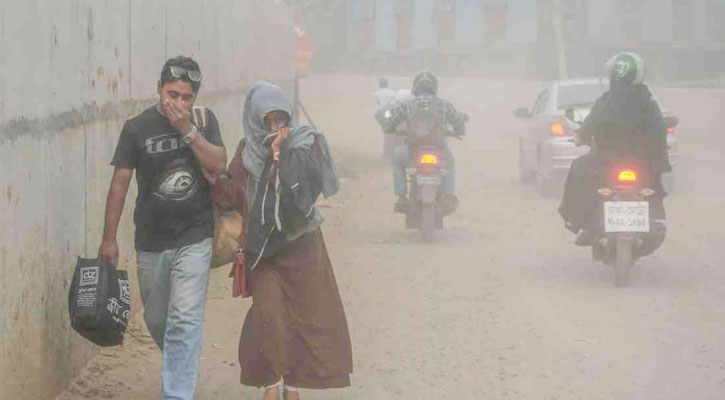 আজ বায়ুদূষণে শীর্ষে ঢাকা