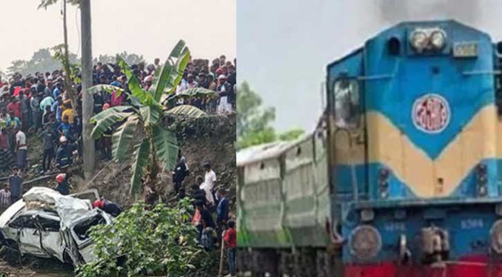 ফরিদপুরে মাইক্রোবাসের সাথে ট্রেনের ধাক্কা, নিহত ৫ জনই নারায়ণগঞ্জের